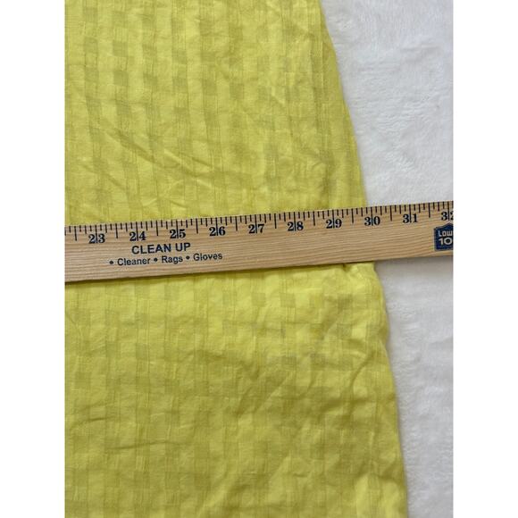 Mii Aux Cyclades Mini Dress Womens O/S Yellow Navy Woven Cotton Oversized Boho - Picture 10 of 16
